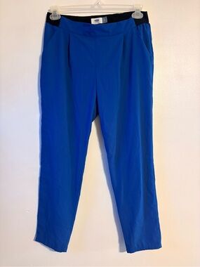 Old Navy Women's Slim Stretch Trousers in Royal Blue with Black Waistband